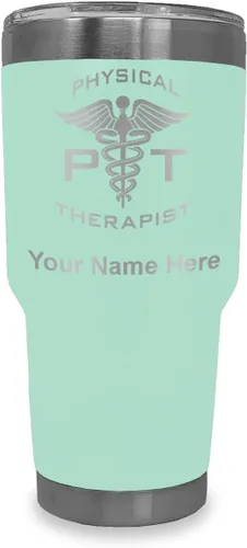 Miniatura 16 de LaserGram PT Physical Therapeut, vaso aislado al vacío de 20 onzas, grabado personalizado incluido (negro)