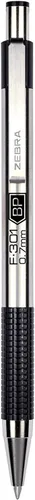 Miniatura 2 de Zebra F-301 - Bolígrafo retráctil con barril de acero inoxidable, punta fina de 0.028 in, paquete de 12, 6 negros y 6 azules
