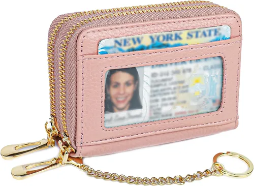 Miniatura 15 de imeetu - Tarjetero RFID, Estuche para Tarjetas de Negocios de Cuero Genuino, Cartera con Bloqueo RFID para Mujeres y Hombres