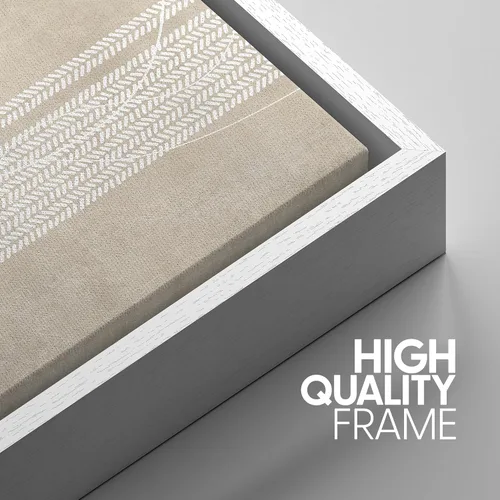 Miniatura 700 de SIGNWIN Lienzo enmarcado para pared, arte con pinceladas de flujo neutro en tonos beige abstractos, ilustraciones, arte moderno, decorativo