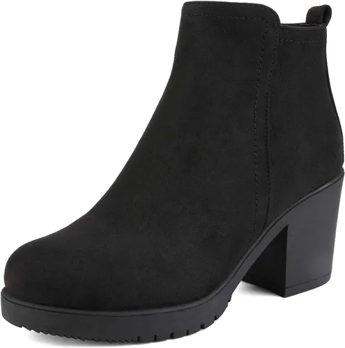 Miniatura 10 de DREAM PAIRS Women's Ankle Boots Chunky Heel Platform Fall Heeled Short Booties Shoes