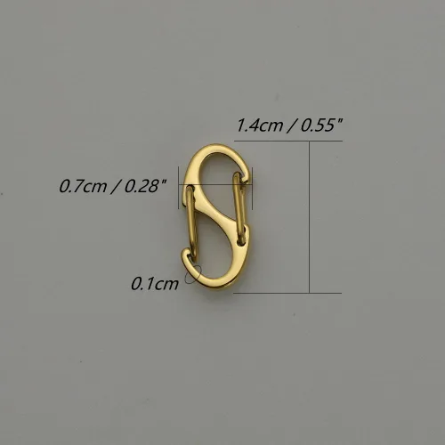 Miniatura 4 de 3 unidades de extensión de doble cierre de langosta para collar y pulsera, cierre de doble apertura para fabricación de joyas (0.55 pulgadas, dorado)