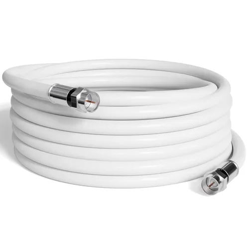 Miniatura 12 de THE CIMPLE CO Cable coaxial RG6 de 35 pies, color blanco, cable coaxial de cobre sólido con conectores, F81/RF, coaxial digital para audio/video, TV