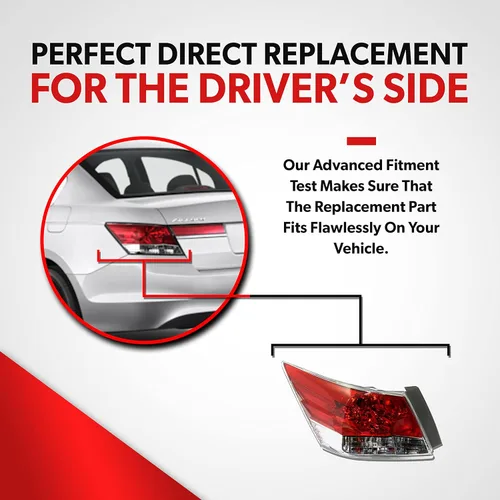 Miniatura 7 de Repuesto de montaje de luz trasera para Honda Accord EX EX-L HFP LX LX-P SE Sedan 2008 2009 2010 2011 2012 – Compatible con el lado del conductor
