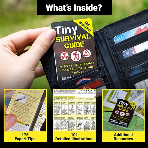 Miniatura 5 de Pequeña guía de supervivencia – Manual de bolsillo de preparación de emergencia Micro EDC para camping, senderismo, bushcraft, SAS y primeros