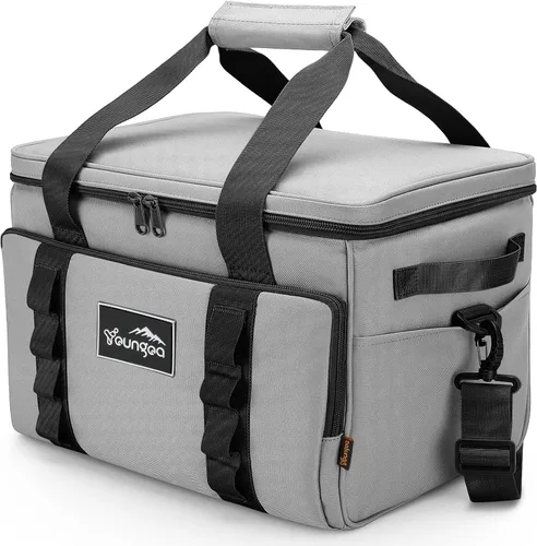 Miniatura 7 de Bolsa de enfriamiento YOUNGOA 48 latas, aislada, a prueba de fugas, enfriador suave grande plegable portátil para viajes, bolsas de enfriamiento