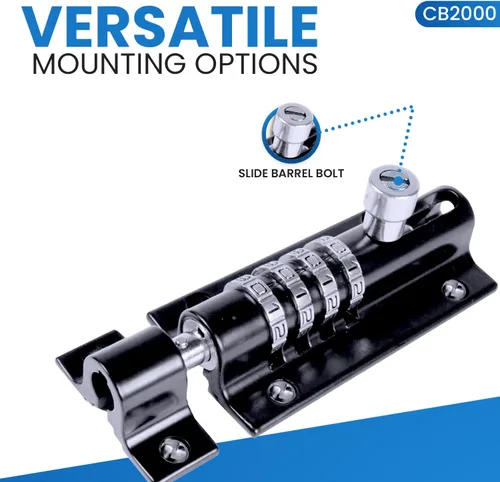 Miniatura 6 de Cerradura de combinación con cerrojo, negro, CB2000, de Combi-Bolt, CB2000-BLACK