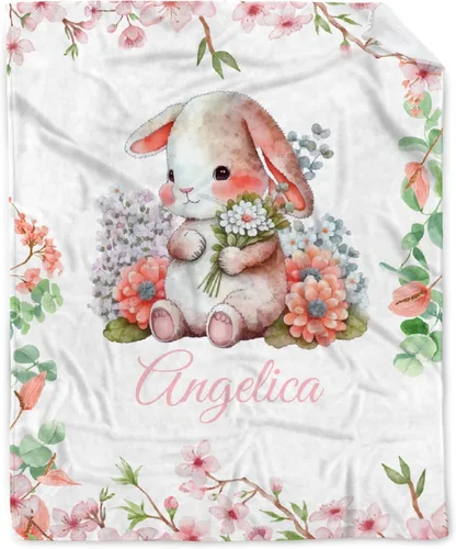 Miniatura 29 de Manta personalizada de franela de vellón de mariposa para bebé, manta de regalo personalizada con nombre, manta ligera y suave, bonita manta