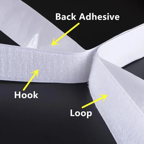 Miniatura 3 de Cinta de velcro autoadhesiva blanca de 0.75 pulgadas x 82 pies - Cinta de sujeción con respaldo adhesivo para papelería y uso doméstico