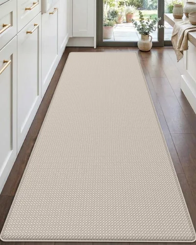 Miniatura 15 de DEXI Alfombrillas de Cocina Acolchadas Anti Fatiga, 17x59, Alfombra de Pasillo para Estar de Pie Impermeable, Espuma Viscoelástica Cómoda Acolchada