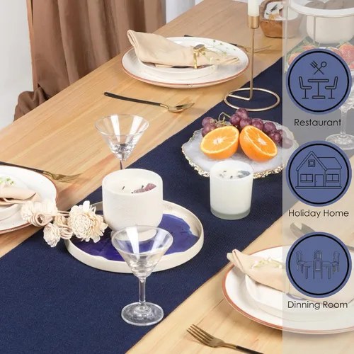 Miniatura 6 de RAJRANG Camino de mesa de yute largo de tela de arpillera para fiesta, comedor, cocina, boda, decoración de otoño