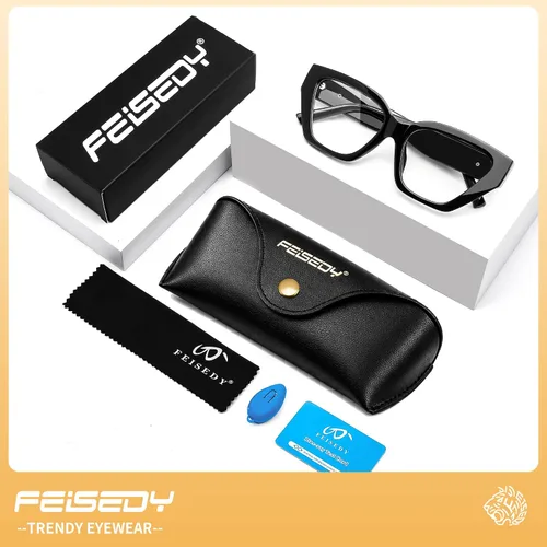 Miniatura 7 de FEISEDY Gafas de bloqueo de luz azul ojo de gato para mujer, diseño moderno de ojo de gato para uso diario B0350