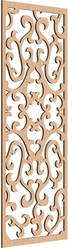 Miniatura 112 de Smithfield Paneles de pared decorativos de madera con calado, 13 3/8 pulgadas de ancho x 34 3/8 pulgadas de alto x 3/8 de alto, roble rojo rojo