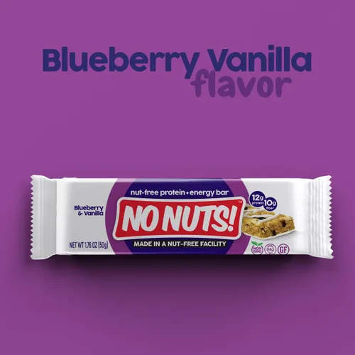 Miniatura 5 de ¡No Nuts! Barras de proteínas veganas 100% sin nueces, sin lácteos, arándanos y vainilla, orgánicas, kosher, sin huevos, sin OGM y sin lácteos