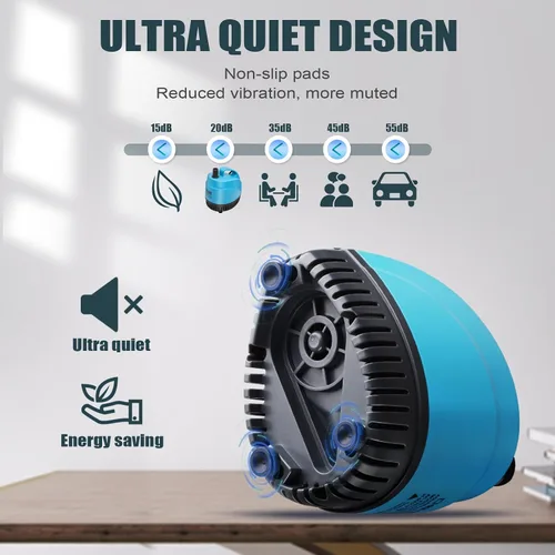 Miniatura 4 de LYPHARD AQUARIUMS Bomba de agua sumergible de 125 W, 1110 GPH de alta elevación 12.8 pies bombas de acuario para pecera, estanque, fuente