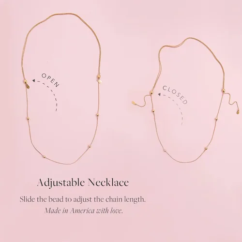Miniatura 3 de Alex and ANI - Collar ajustable para mujer, colgante de luna, plata de ley, 15 a 18 pulgadas