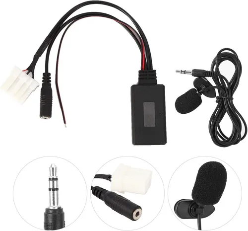 Miniatura 9 de KIMISS Adaptador de coche Bluetooth 5.0 con micrófono, para Mazda 2 3 5 6 RX8, cable de entrada auxiliar para llamadas manos libres y transmisión