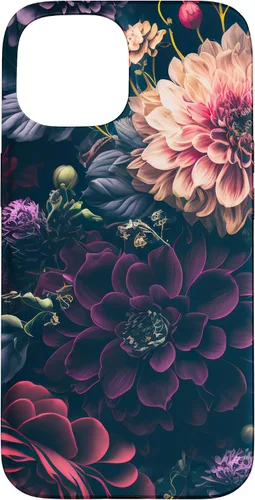 Miniatura 6 de Dahlia Flower Moody Dark Floral Pink and Purple Pattern Case for iPhone 17