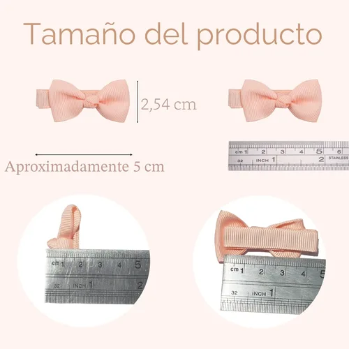 Miniatura 2 de CÉLLOT Pinzas para el pelo para bebés y niñas, 25 unidades, totalmente forradas, lazos para el pelo de 2 pulgadas, pinzas de cocodrilo para bebés