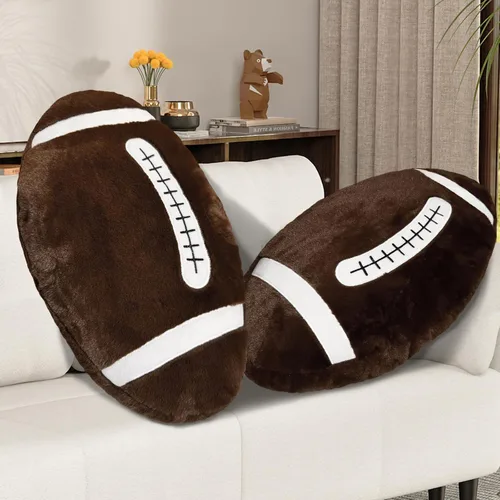 Miniatura 7 de Almohada de voleibol – 2 almohadas suaves y esponjosas de felpa de voleibol, almohadas deportivas redondas rellenas, regalos para fanáticos