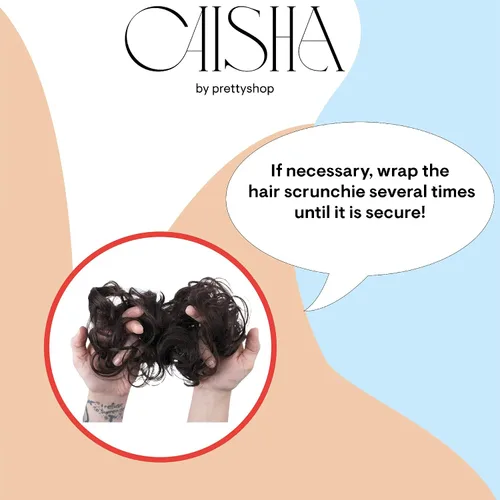 Miniatura 5 de CAISHA - Postizo Jumbo de Cabello Elástico para Recogidos Voluminosos y Rizos Desaliñados, Color Rubio Claro, G5L rubio claro #22T613 G5L