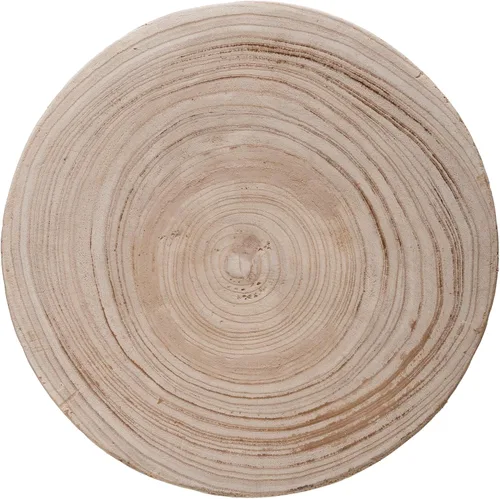Miniatura 8 de Creative Co-Op Taburete de madera de Paulownia tallada a mano, estilo bohemio, natural