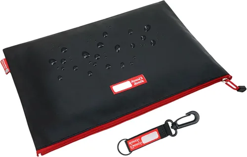 Rough Enough Important - Organizador de documentos, tamaño A4, tamaño carta con cremallera para oficina, escuela, impermeable, grande
