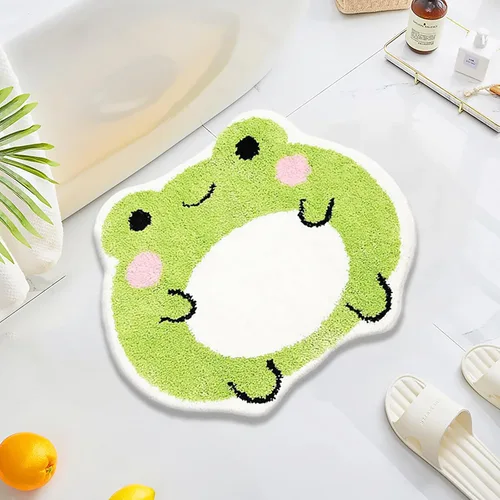 Miniatura 16 de UKELER Alfombras de baño para niños, lindas alfombras con forma de hamburguesa para decoración del hogar, alfombra suave para guardería
