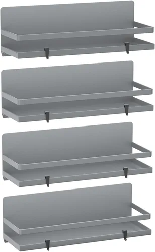 Estante magnético para especias para refrigerador, organizador magnético movible, estante de almacenamiento de tarros de condimentos de cocina,