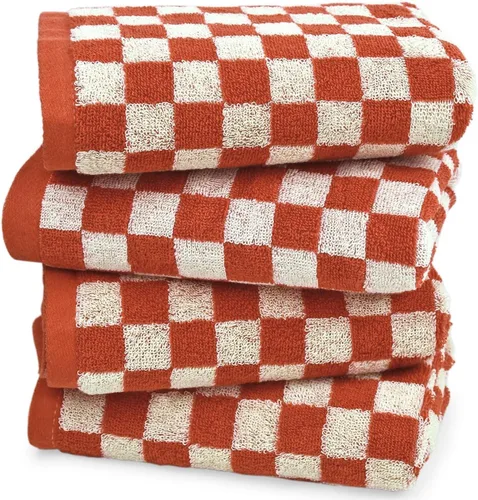 Miniatura 9 de Jacquotha Paquete de 4 toallas de mano para baño, algodón suave y absorbente para cara, spa, baño, gimnasio, cocina, juego de toallas de mano 4