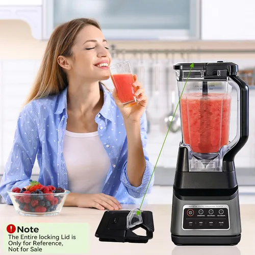 Miniatura 7 de Tapa de repuesto para boquilla de vertido compatible con tapa de licuadora Ninja, tapa de repuesto para jarra de 72 onzas Ninja Blender Square Top
