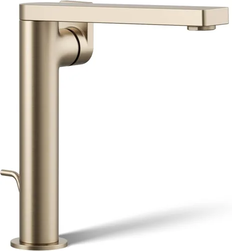 Miniatura 16 de Kohler 73168-4-BL Composed - Grifo alto para lavabo de baño con manija de palanca, 1.2 gpm, negro mate Mate negro