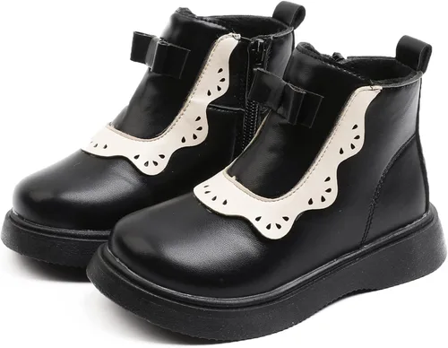 Miniatura 3 de Newborn Booties Kids Leather Shoes Baby Girls Oxford Boots Toddler Mary Jane Shoes Winter Warm Footwear Non-Slip Prewalker