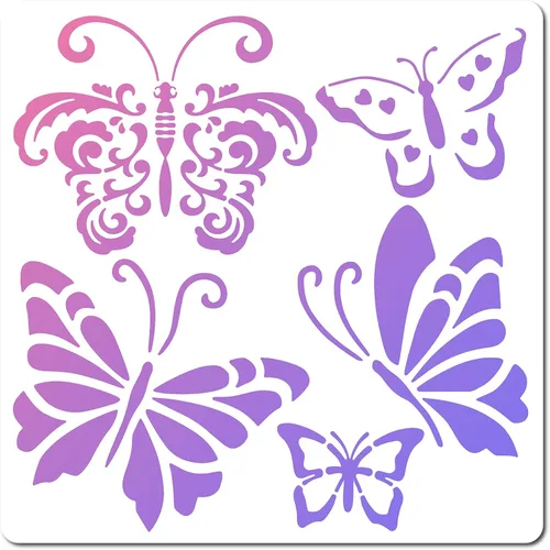 Miniatura 9 de GORGECRAFT Plantillas de nido de abeja de 11.8 x 11.8 in, grande, lavable, reutilizable, de plástico, cuadrado, para pintar en pared de madera