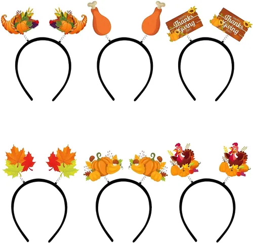 KatchOn, Diademas de Acción de Gracias, paquete de 18 | Diademas de pavo para fiestas de Acción de Gracias | Decoraciones de Acción de Gracias,