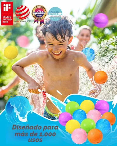Miniatura 2 de Tlitlimom 16 globos reutilizables de bomba de agua, juguetes de playa para niños de 3 a 12 años, juguete de verano para niñas y niñas, actividades