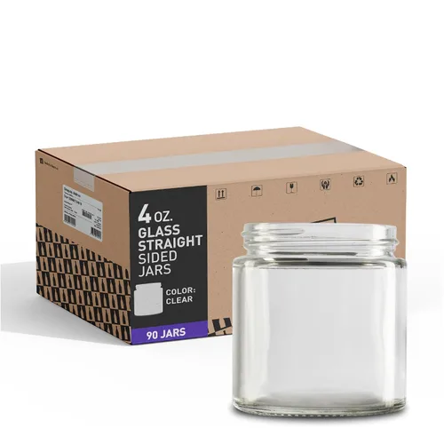 Miniatura 14 de The Bottle Depot - Tarro de vidrio de 4 oz (3.4 fl oz) - Ámbar transparente - 90 frascos - Cierres no incluidos - Acabado de cuello 58-400 - Tarros