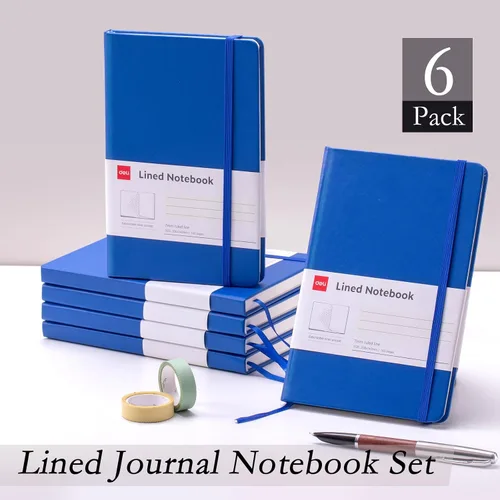 Miniatura 2 de deli Paquete de 6 cuadernos Moleskine con rayas azules para el trabajo, cuadernos A5 (5.5 x 8.3 pulgadas), 160 páginas de tapa dura, cuadernos