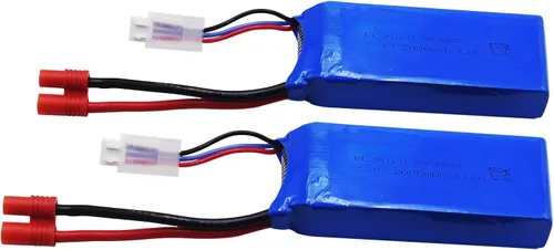 Miniatura 6 de Batería y cargado con conector plátano Blomiky, 2 uds, 7.4 V, 2000 mAh, para SYMA X8C X8W X8G X8HD X8HW X8HG 506HG JXD 506G Holy HS300 HS400