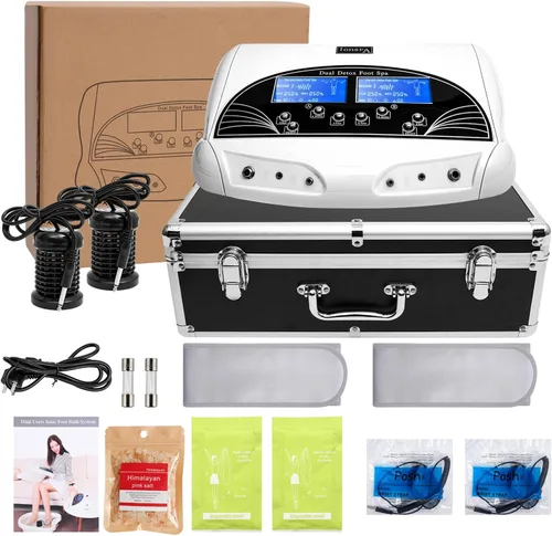 Máquina de baño de pies con desintoxicación iónica dual, regalo de cumpleaños, pantalla LCD digital, spa, chi, limpieza, desintoxicación, sistema de