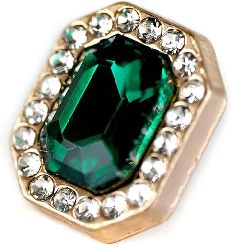 Miniatura 4 de Botones de costura de diamantes de imitación verde esmeralda 20 piezas - 12X10mm, 1/2