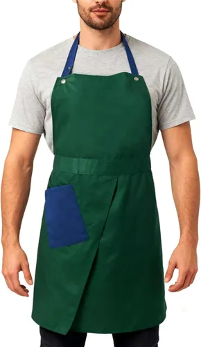 Miniatura 7 de Tanto hombres como mujeres chefs pueden utilizar delantales de bolsillo, adecuados para cocinar en la cocina, hornear, pintar, cuello redondo