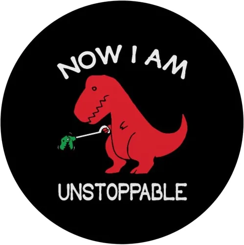 Miniatura 3 de Now I'm Unstoppable - Funny T-Rex Dinosaur PopSockets Grip y soporte para teléfonos y tabletas