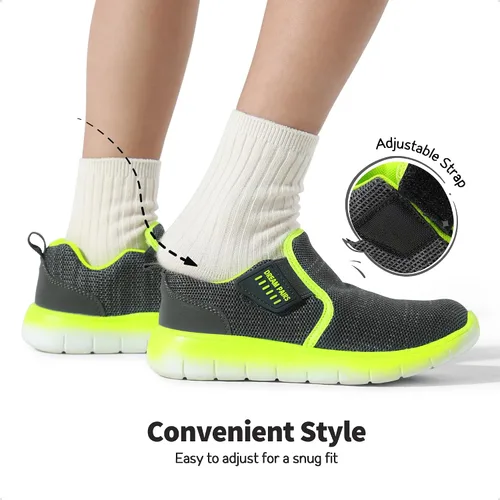 Miniatura 2 de DREAM PAIRS Zapatos deportivos para niños y niñas, tenis EZ-Ons MightyMovers para correr, atlético, descalzo, sin caída, tenis deportivos