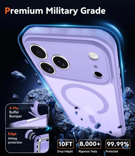Miniatura 339 de FNTCASE Funda para iPhone 13 Pro-Max: Fundas magnéticas transparentes compatibles con Magsafe Slim anti amarillamiento protección contra caídas