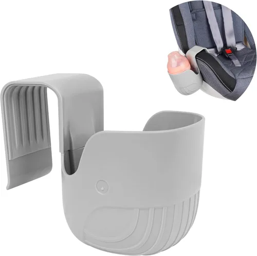 Portavasos universal para asientos de coche, cochecitos de bebé, sillas de ruedas y más - Gris (1)