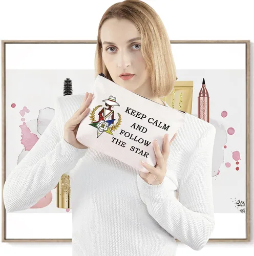 Miniatura 4 de LEVLO Bolsa de cosméticos de hermandad de hermandad de mujeres regalo para hermana Keep Calm And Follow The Star Sisterhood Merch, Sigue a la Sigue