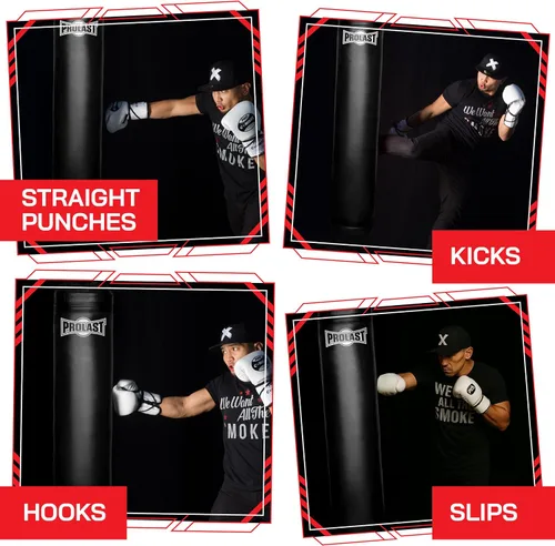 Miniatura 2 de Heavy Punching Kicking Bag for Adults, Boxing, MMA, Martial Arts, Muay Thai, Strength Training Equipment, 5ft, 100 lbs, Classic Logo