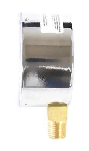 Miniatura 3 de Medidor de cápsula de baja presión de diafragma, esfera de 2-1/2", rango de 5 PSI, montaje inferior NPT de 1/4", caja de acero cromado, internos