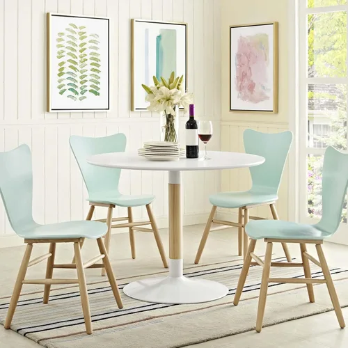 Miniatura 2 de Modway Whirl - Mesa redonda moderna y contemporánea para cocina y comedor de 40 pulgadas, color blanco